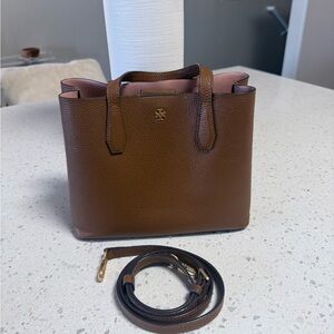 Tory Burch Brown Leather Tote Bag